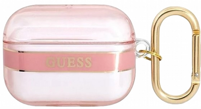 Etui CG Mobile Guess Strap Collection GUA3HHTSP do AirPods 3 Różowy (3666339047092)