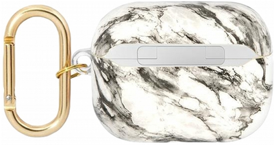 Etui CG Mobile Guess Marble Strap Collection GUAPHCHMAG do AirPods Pro Szary (3666339047177)