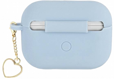 Чохол CG Mobile Guess Silicone Charm Heart Collection GUAPLSCHSB для AirPods Pro Blue (3666339039042)