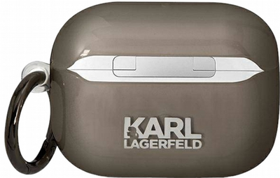 Etui CG Mobile Karl Lagerfeld Karl`s Head KLAPHNIKTCK do AirPods Pro Czarny (3666339088026)