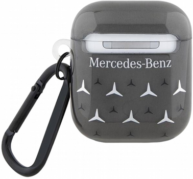 Etui CG Mobile Mercedes Large Star Pattern MEA28DPMGS do AirPods 1 / 2 Czarny (3666339094508)