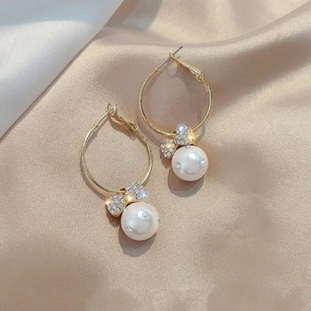 Женские серьги кольца No Brand 2302 золотистые