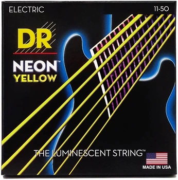 Струни для електрогітари DR STRINGS NEON YELLOW ELECTRIC - HEAVY (11-50)