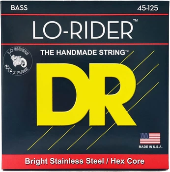 Струни для бас-гітари DR STRINGS LO-RIDER BASS - MEDIUM - 5-STRING (45-125)