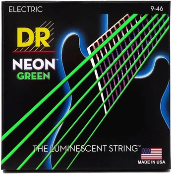 Струни для електрогітари DR STRINGS NEON GEEN ELECTRIC - LIGHT HEAVY (9-46)