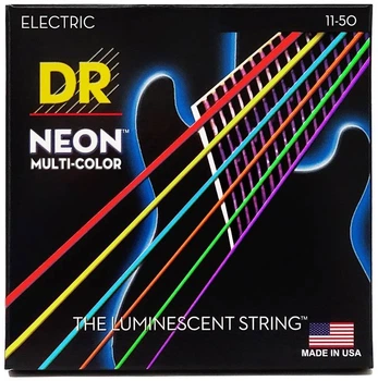 Струны для электрогитары DR STRINGS NEON MULTI-COLOR ELECTRIC - HEAVY (11-50)