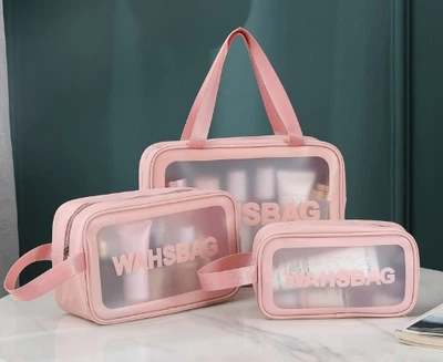 Набор 3 в 1 Косметичка прозрачная / Дорожная / для душа и бассейна
