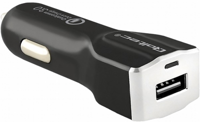 Автомобільний зарядний пристрій Qoltec 18 W Qualcomm Quick Charge 3.0 USB Black (5901878501406)