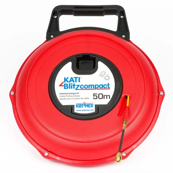 Устройство для протяжки кабеля, стеклопруток d=3 мм, 50 м. Katimex KatiBLitz Compact 101850