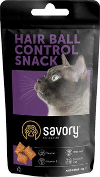 Лакомство Savory Cats Snacks Pillows Hair Ball Control для кошек 60 г х 2 шт (2700000033845)