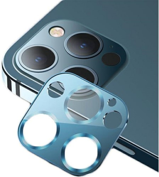 Zestaw szkieł hartowanych USAMS Camera Lens Glass do aparatu iPhone 12 Pro Max metal niebieski (6958444940298)