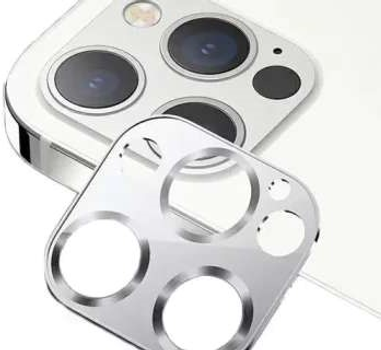 Zestaw szkieł hartowanych USAMS Camera Lens Glass do aparatu iPhone 12 Pro Max metal srebrny (6958444940267)