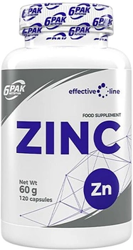 Дієтична добавка 6PAK Nutrition Effective line Zinc 120 капсул (5902114044015)