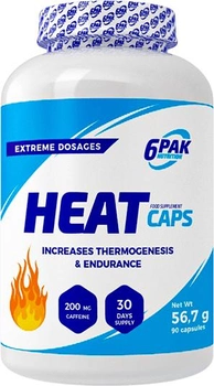 Дієтична добавка 6PAK Nutrition Heat Caps 90 капсул (5902811809672)