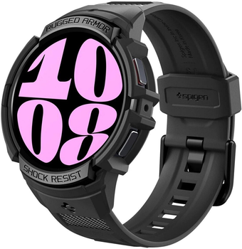 Ремінець з чохлом Spigen Rugged Armor Pro ACS06501 для Samsung Watch 6 40 мм Black (8809896748117)