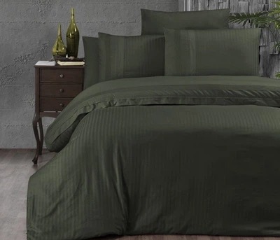 Постельное белье First Choice. Ranforce DARK Deluxe Gala Green-Евро