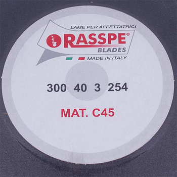 Нож тефлоновый для слайсера Rasspe 3300.00-T E D=300mm (300x254x40x3mm)