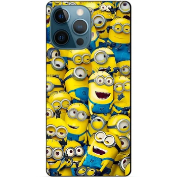 Силиконовый бампер чехол Candy для Iphone 14 Pro с рисунком Миньоны Minion