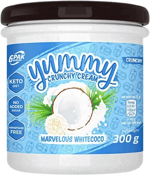 Крем 6PAK Nutrition Yummy Cream 300 г Marvelous Whitecoco (5902811812498)