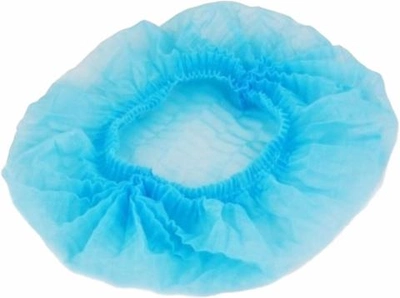 Одноразовая шапочка-берет Медоспан голубая 1 резинка 1000 шт (106500170)