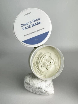 Маска для обличчя MODAY маска-антистрес Clear & Glow FACE MASK на основі цинку та азелаїнової кислоти 50 мл