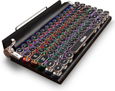 Ретро клавіатура дротова/бездротова RedThunder RT84 RGB Black