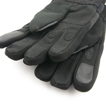 Тактические перчатки с протектором с махровой подкладкой (арт. 23-17-31) черный