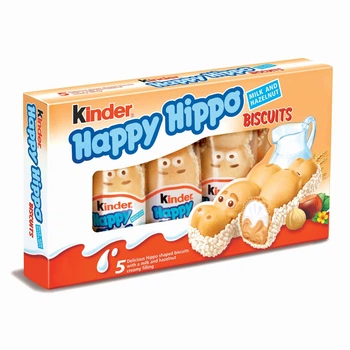 Вафли Kinder Happy Hippo Hazelnut с воздушным рисом и крошкой из белого шоколада 108 г