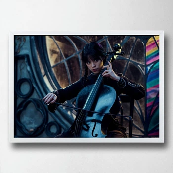 Постер на ПВХ "Wednesday With Cello" UkrPoster 2212570054 біла рамка 50х70 см