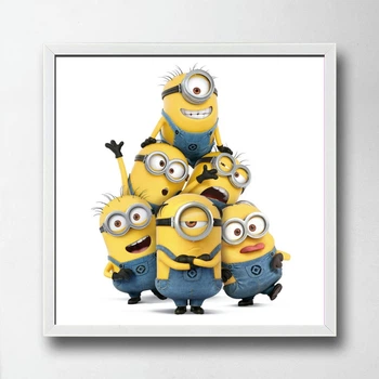 Постер на ПВХ "Minions Pyramid" UkrPoster 2212550036 белая рамка 50х50 см