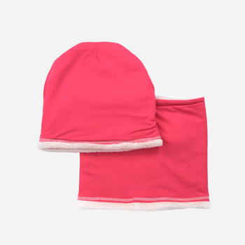 Komplet dziecięcy czapka + szalik Art Of Polo Cz17568 52-54 Morelowy/Różowy (5902021152346)