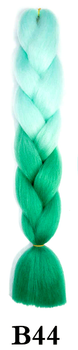 Канекалон Jumbo Braid омбре бирюзовый светлый зеленый коса длина 60 см Вес 100 грам Термостойкий В44