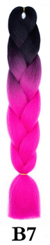 Канекалон Jumbo Braid омбре черный фуксия насыщенный розовый коса длина 60 см Вес 100 грам Термостойкий В7