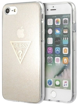 Etui Guess Glitter Triangle do Apple iPhone 7/8/SE 2020/SE 2022 Gold (3700740458518)