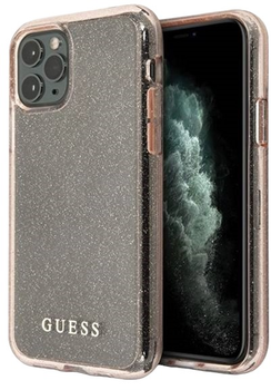 Панель Guess Glitter для Apple iPhone 11 Pro Рожева (3700740476048)