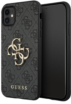 Etui Guess 4G Big Metal Logo do Apple iPhone 11 Grey (3666339006600)