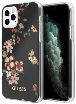 Etui Guess Flower Collection do Apple iPhone 11 Pro Max Black (3700740476154)