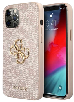 Etui Guess Big Metal Logo do Apple iPhone 12 Pro Max Pink (3666339006846)
