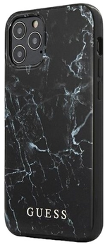 Панель Guess Marble для Apple iPhone 12 Pro Max Чорна (3700740481684)