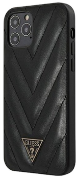 Etui Guess V-Quilted Collection do Apple iPhone 12 Pro Max Black (3700740480366)