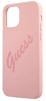 Etui Guess Silicone Vintage do Apple iPhone 12 mini Pink (3700740495124)