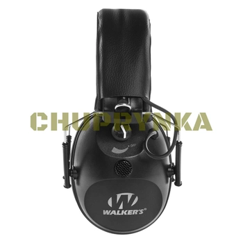 Активні тактичні навушники з одним мікрофоном Walker's Single Microphone, Чорний