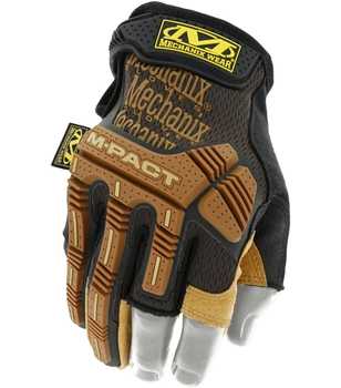 Тактичні рукавички Mechanix Leather M-Pact Fingerless Framer, Коричневий, XL