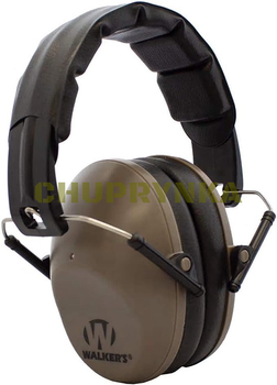 Пасивні тактичні навушники Walker's Pro Low Profile Folding EarMuff, FDE (Пісочний)