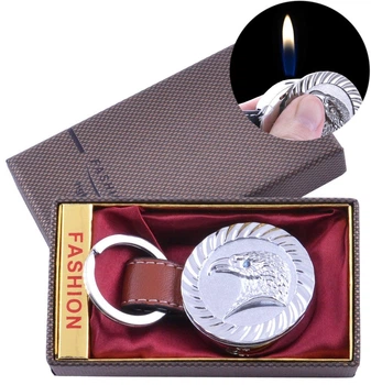 Зажигалка брелок в подарочной коробке Орел (Обычное пламя) Silver 3