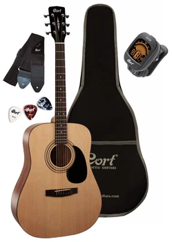 Акустическая гитара c чехлом и аксессуарами CORT TRAILBLAZER PACK CAP-810 (Open Pore)