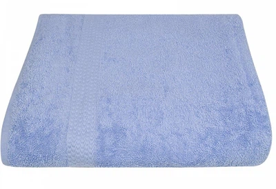 Полотенце махровое Home line. Бордюр широкий голубое-50х90