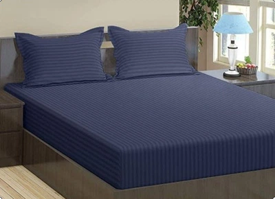 Простынь на резинке U-tek. Home Violet Night Stripe-80х200х25