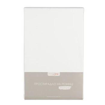 Простынь на резинке трикотажная Home line. Отбеленная 140-90х200х25