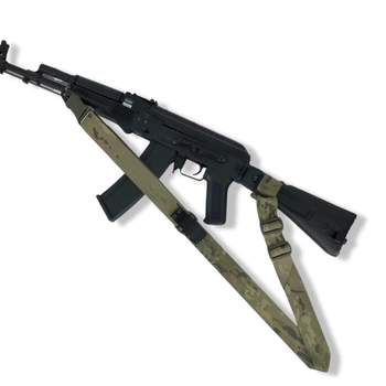 Ремень оружейный одно/двухточечный с дополнительным креплением и усиленным карабином uaBRONIK Мультикам
